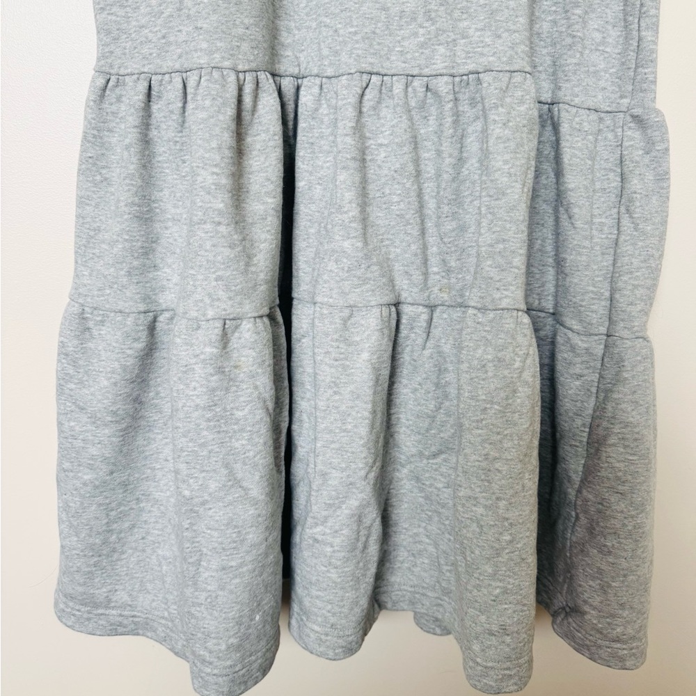 Anthro Daily Practice Heather Grey Lounge Athleisure Sweatshirt Tier Maxi Dress - Picture 9 of 11